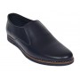 pantofi barbati bleumarin din piele naturala tip slip-on cu talpa confort 330EBLUE